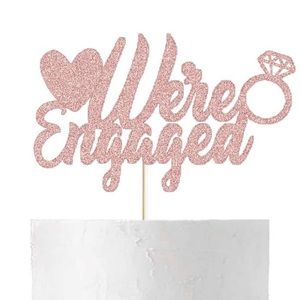 Engaged cake topper